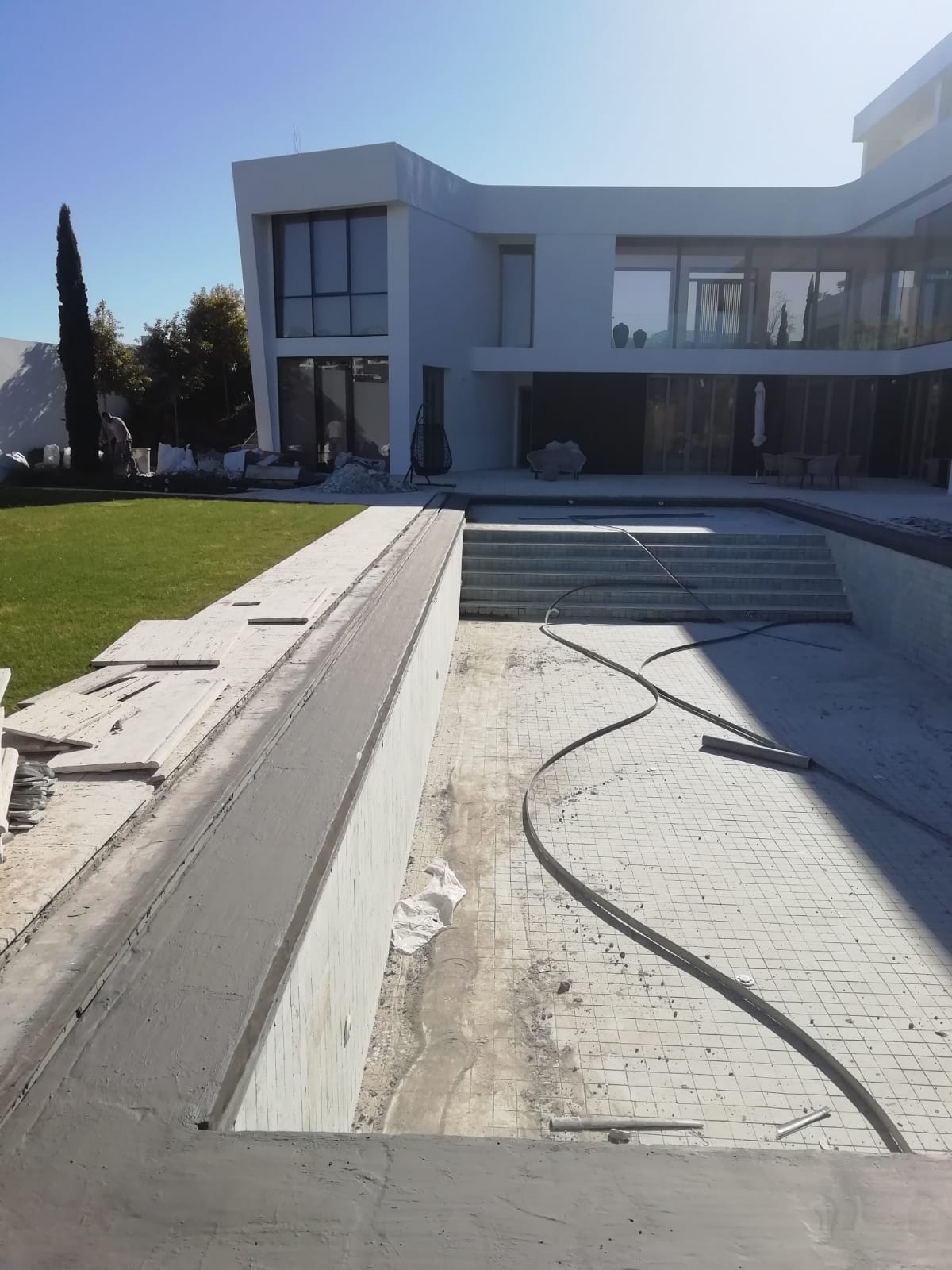 Piscina en mantenimiento